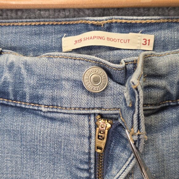 Levi's 315 Shaping Bootcut Jeans Womens 31 Light Wash Stretch Denim Minimalist - Picture 4 of 15